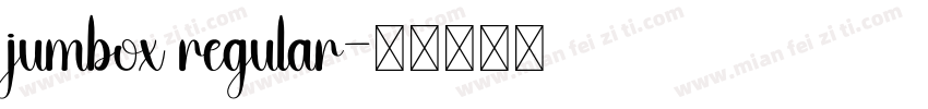 jumbox regular字体转换